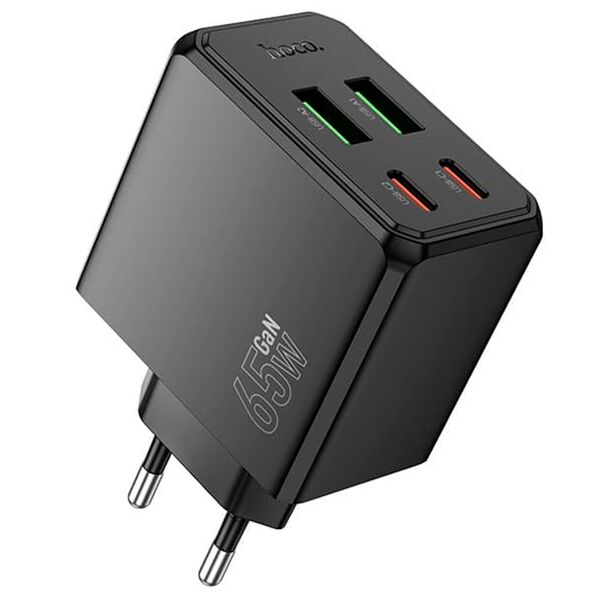 Зарядное устройство Hoco CS19A 65W 2USB-C+2USB Черный