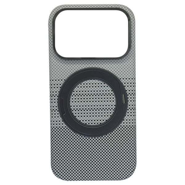 Чехол для iPhone 17 Pro Knit кольцо-подставка Carbon Белый