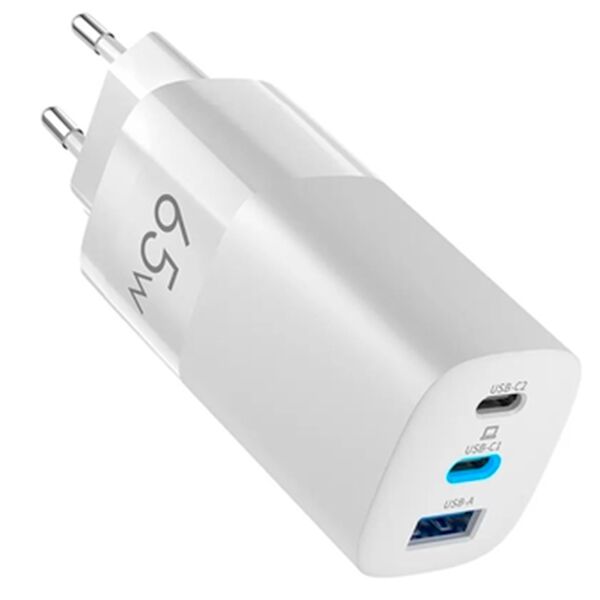Зарядное устройство Olmio 65W 2USB-C+USB Белый