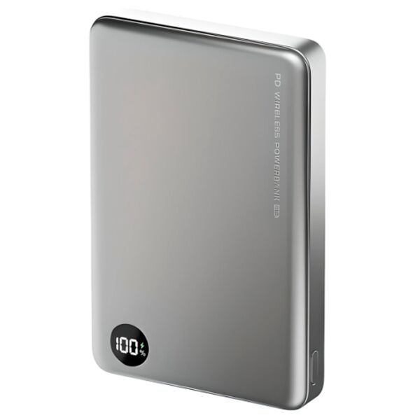 Внешний аккумулятор Olmio 10000 mAh QM-16 20W Magsafe LCD Серебристый