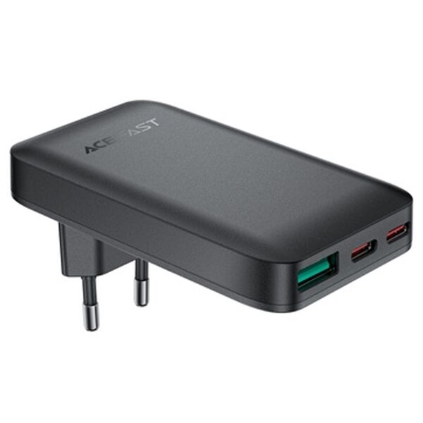 Зарядное устройство AceFast A100 65W 2USB-C+USB GaN Черный