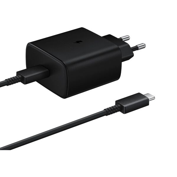 Зарядное устройство Samsung 45W USB-C + кабель Type-C/Type-C Черный