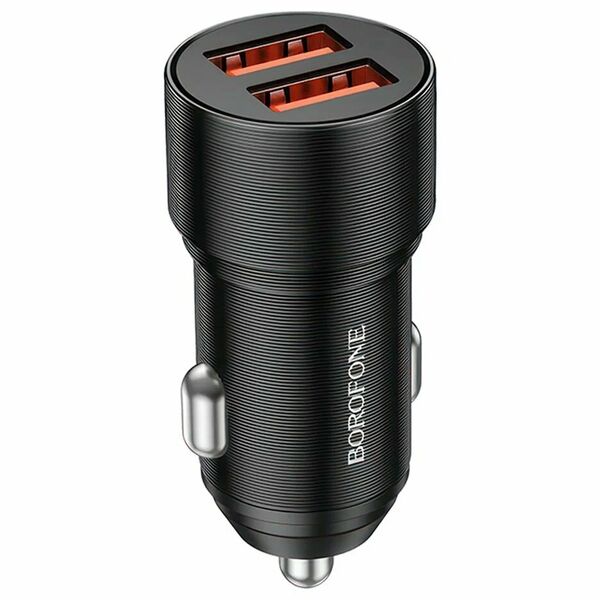 Автомобильное зарядное устройство Borofone BZ19B 2USB + кабель Micro USB Черный