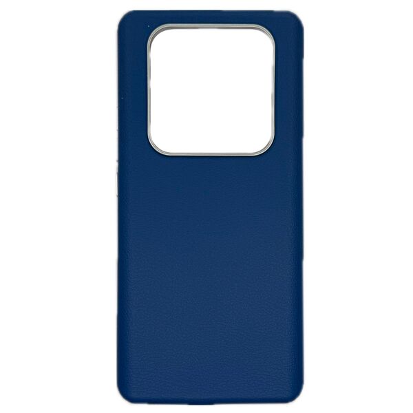 Чехол Xiaomi Redmi Note 14 Pro/Note 14 Pro Plus 5G/Poco X7 накладка кожзам Темно-синий