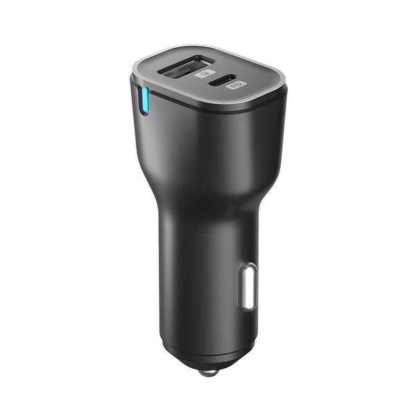 Автомобильное зарядное устройство Olmio USB+USB-C 20W Черный