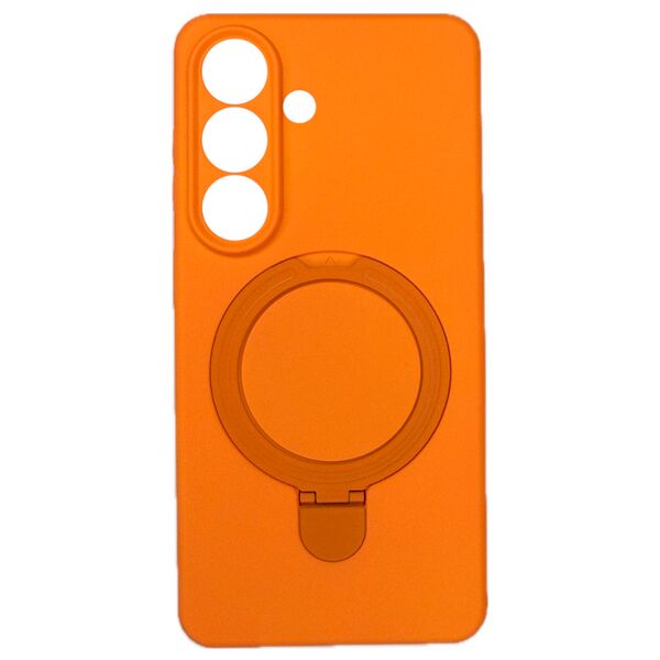 Чехол Samsung S26 накладка силиконовый кольцо-подставка Оранжевый