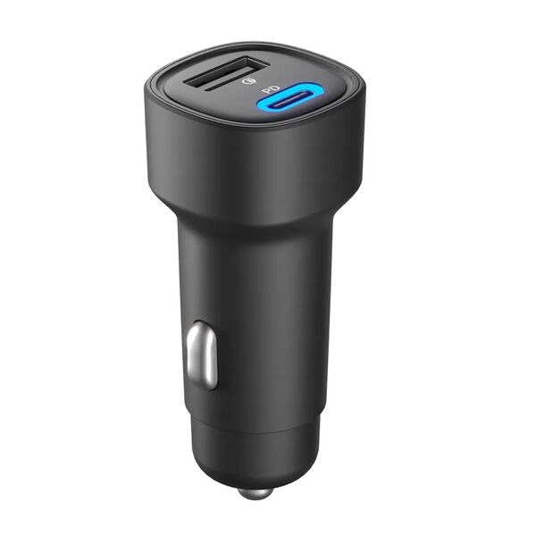 Автомобильное зарядное устройство Olmio USB+USB-C 48W Черный