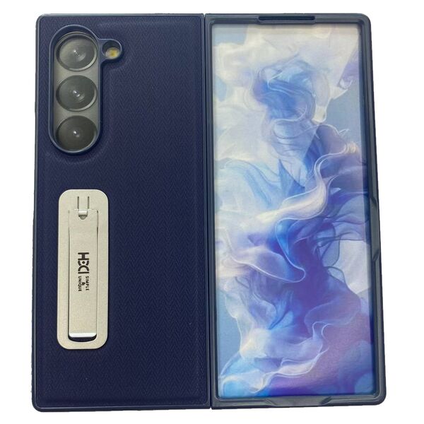 Чехол Samsung Z Fold 6 накладка Luxury Case Темно-синий