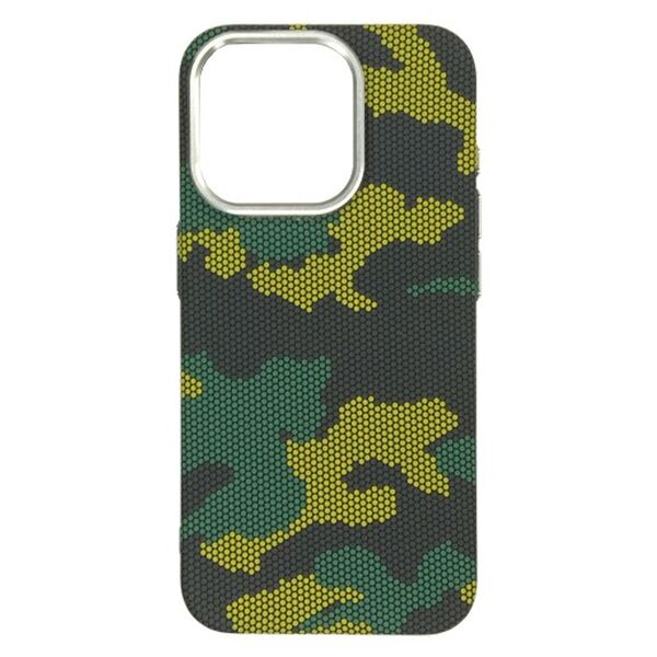Чехол для iPhone 15 Nice Камуфляж Magsafe Зеленый