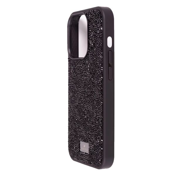 Чехол для iPhone 15 Pro Max накладка SWAROVSKI Черный