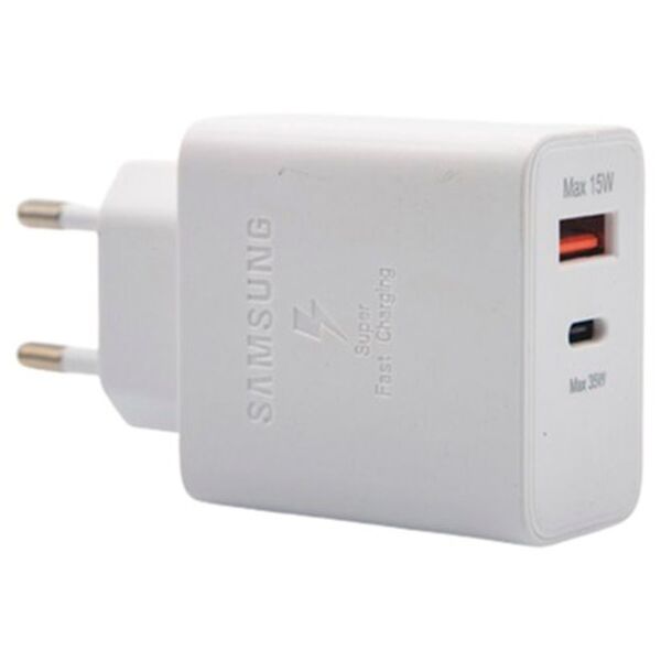 Зарядное устройство Samsung 35W USB-C+USB + кабель Type-C/Type-C Белый
