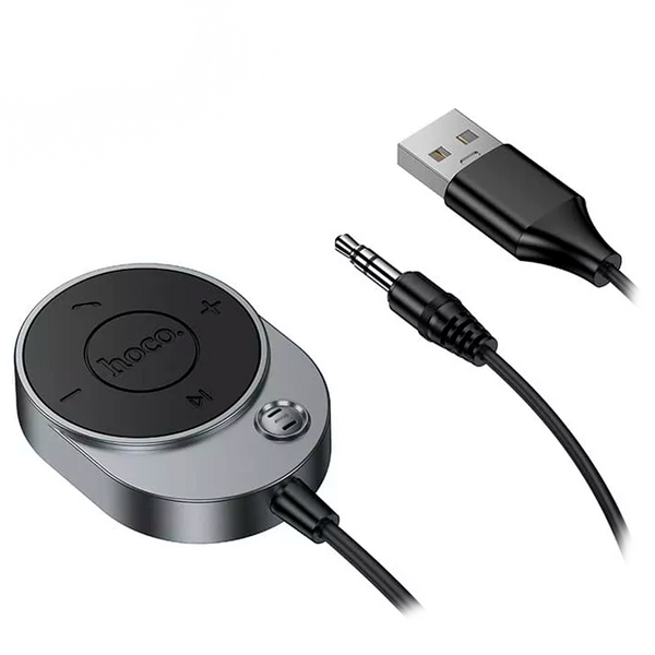 Автомобильный Bluetooth-адаптер Hoco E150 3.5 Серебряный