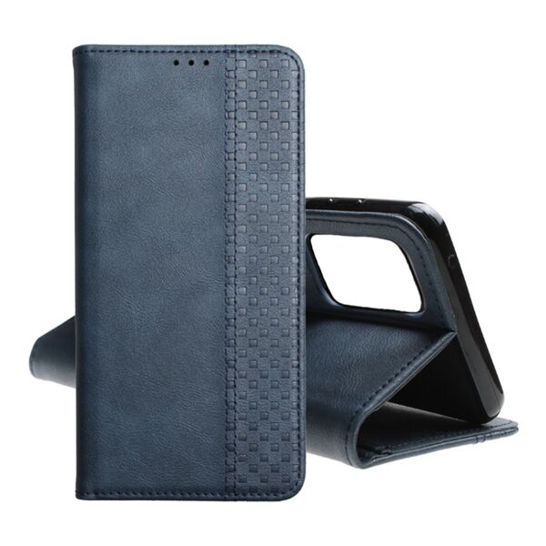 Чехол Xiaomi POCO X4 GT книжка кожзам строчка Синий