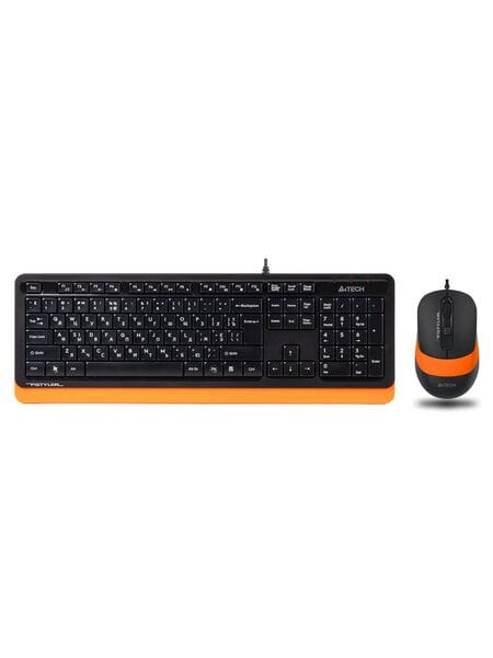 Клавиатура + мышь A4Tech Fstyler F1010 Черный/Оранжевый