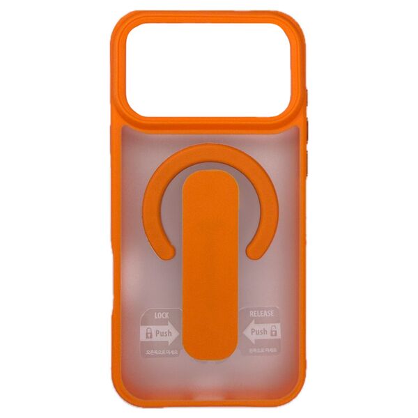 Чехол для iPhone 17 Pro Max накладка SkyArmor MagSafe подставка Оранжевый