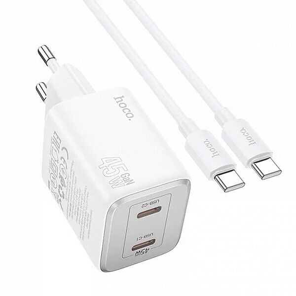 Зарядное устройство Hoco N42 45W 2USB-C Белый