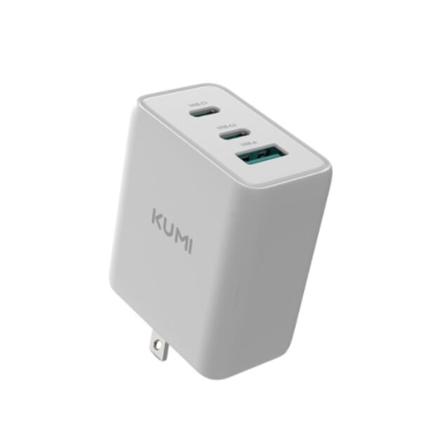 Зарядное устройство Kumi P65 Gan 65W Fast Charging Adapter US White