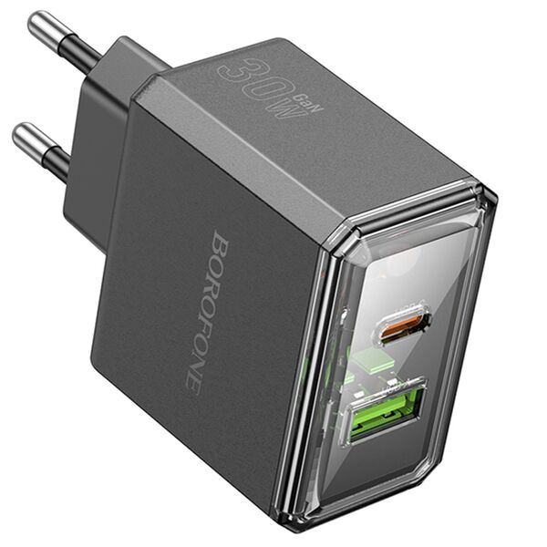Зарядное устройство Borofone BAS32A 30W USB+USB-C Черный