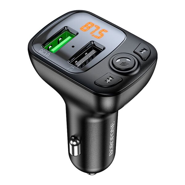 Автомобильный беспроводной FM-модулятор Borofone BC41 18W Черный