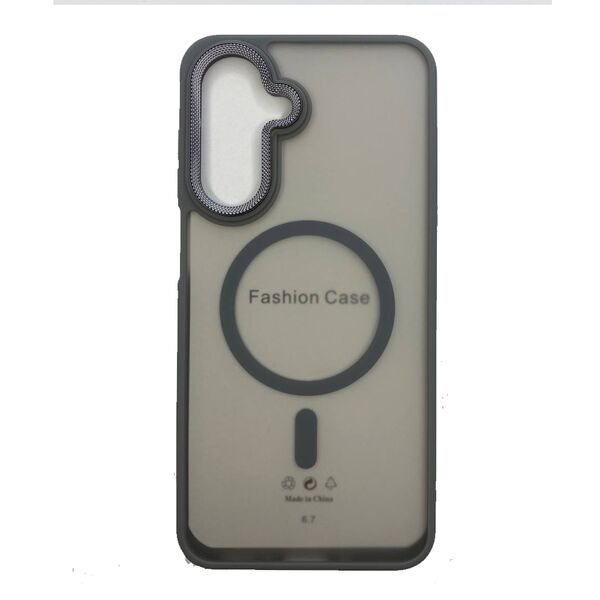 Чехол Samsung A17/A26 накладка MagSafe матовый с цветными бортиками Luxe Серый