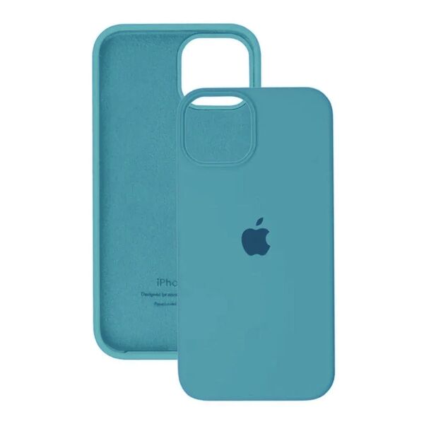 Чехол для iPhone 15 Pro накладка Silicone Case Голубой