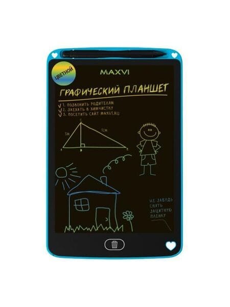 Планшет для заметок и рисования LCD Maxvi MGT-01C Синий