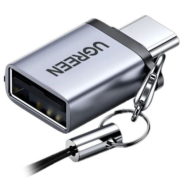 Переходник Type-C/OTG Ugreen US270 3.0 Серый