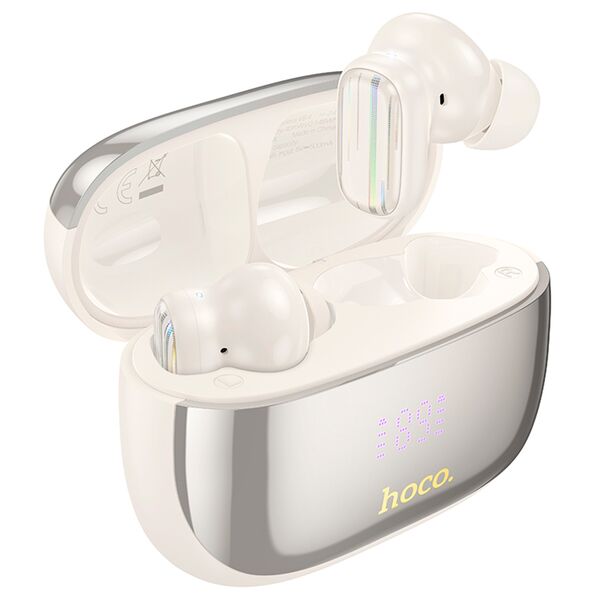 Наушники Bluetooth Hoco EQ20 TWS вакуумные Молочный