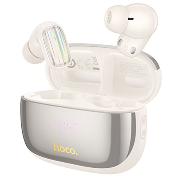 Наушники Bluetooth Hoco EQ20 TWS вакуумные Молочный
