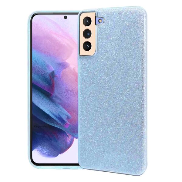Чехол Samsung S21 Plus накладка Сияние Голубой