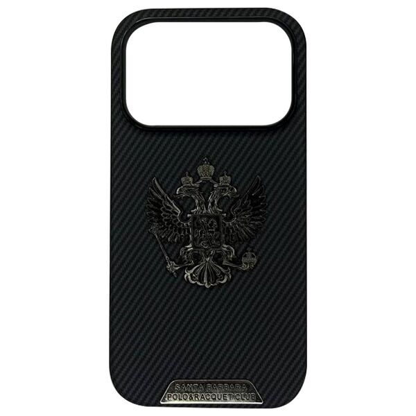 Чехол для iPhone 17 Pro накладка Santa Barbara Герб РФ Черный