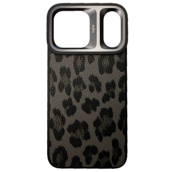 Чехол для iPhone 17 Pro Max накладка KAJSA кожа Леопард Черный