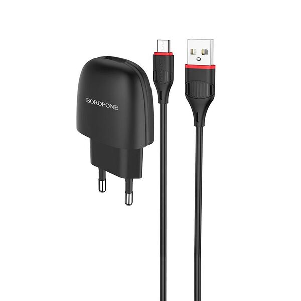 Зарядное устройство Borofone BA49A USB + кабель Micro USB Черный