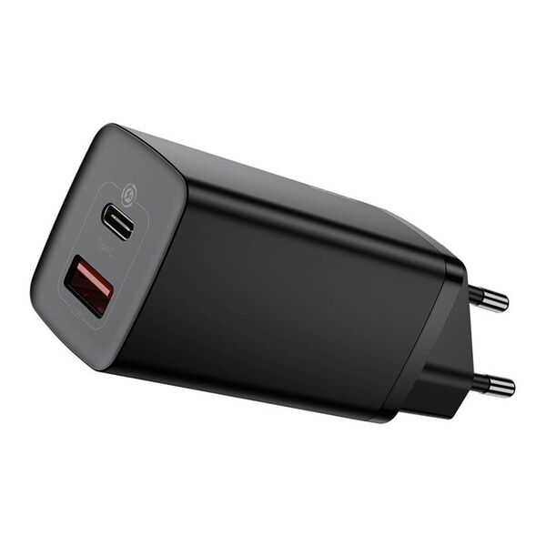 Зарядное устройство Baseus GaN2 Lite 65W USB-C+USB Черный