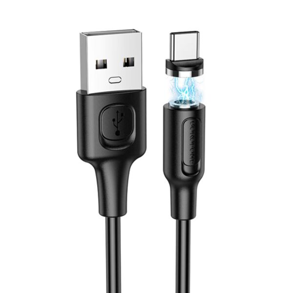 Кабель Type-C Borofone BX41 1 м Магнитный Черный
