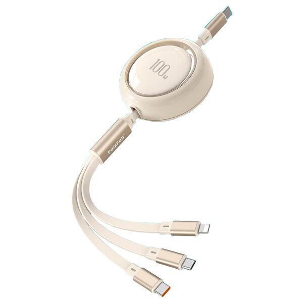 Кабель 3 in 1 FaizFull FR190 100W 1.2м Белый