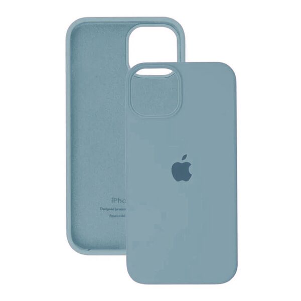 Чехол для iPhone 15 Pro Max накладка Silicone Case Серо-голубой