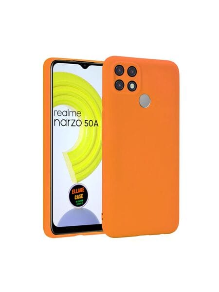 Чехол Realme Narzo 50A накладка Soft Touch силиконовый Оранжевый