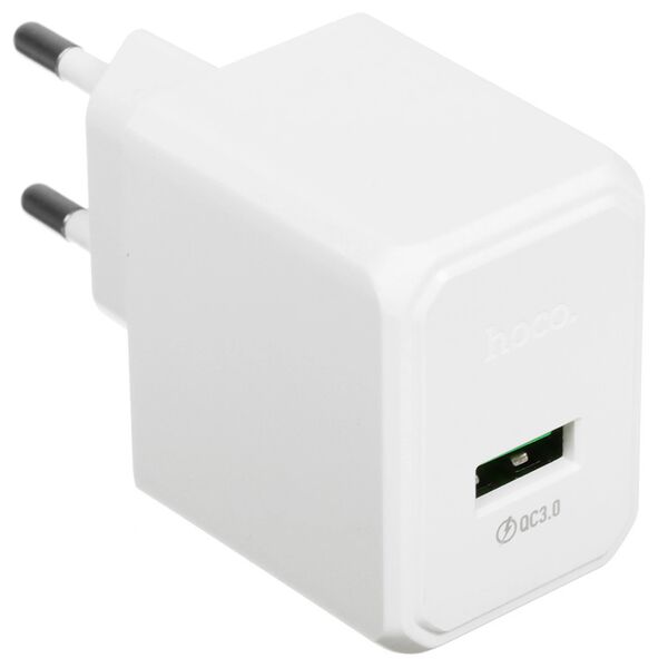 Зарядное устройство Hoco CS12A 18W USB + кабель Type-C Белый