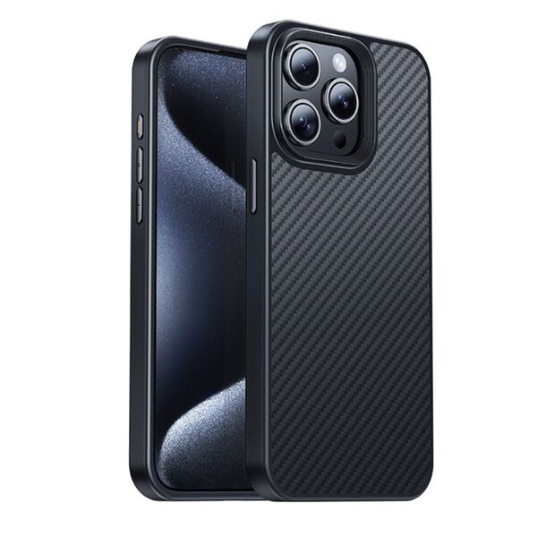 Чехол для iPhone 15 Pro Max накладка Hoco AS7 Kevlar Черный