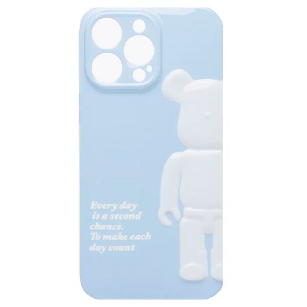 Чехол для iPhone 14 Pro накладка силиконовый Kaws Прозрачно-голубой