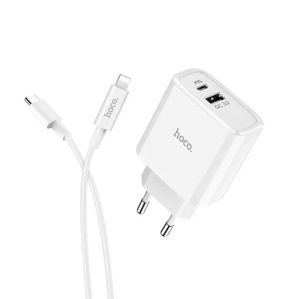 Зарядное устройство Hoco C76A Pro 30W USB-С + кабель Type-C/Type-C Белый