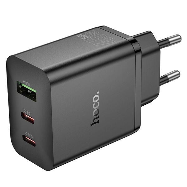 Зарядное устройство Hoco N50 45W 2USB-C+USB Черный
