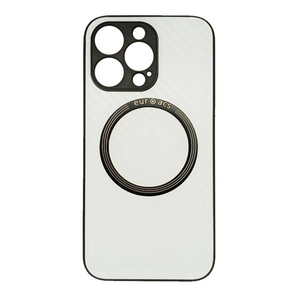 Чехол для iPhone 13 Pro MagSafe Carbon накладка Белый