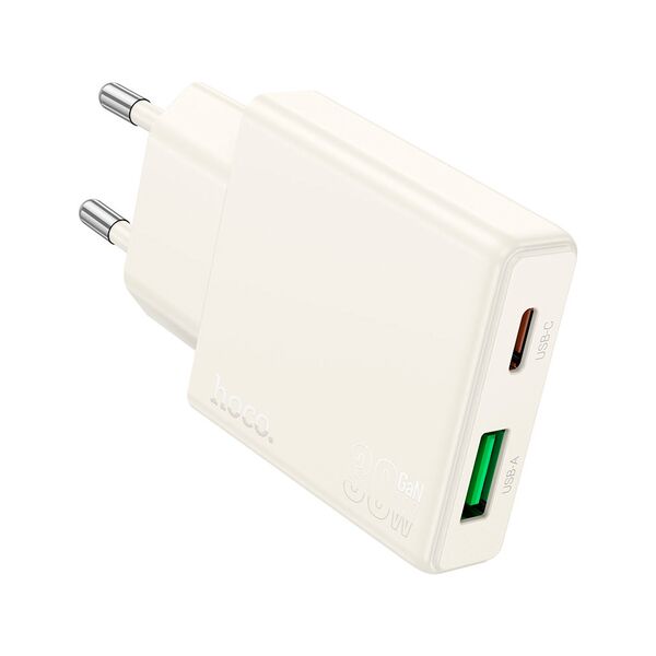 Зарядное устройство Hoco N45 30W USB-C+USB Белый