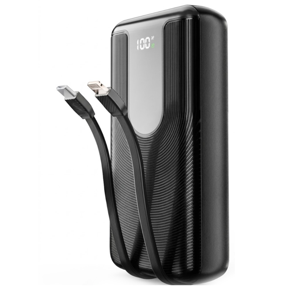 Внешний аккумулятор Tofura 30000 mAh TL30 + кабели Черный