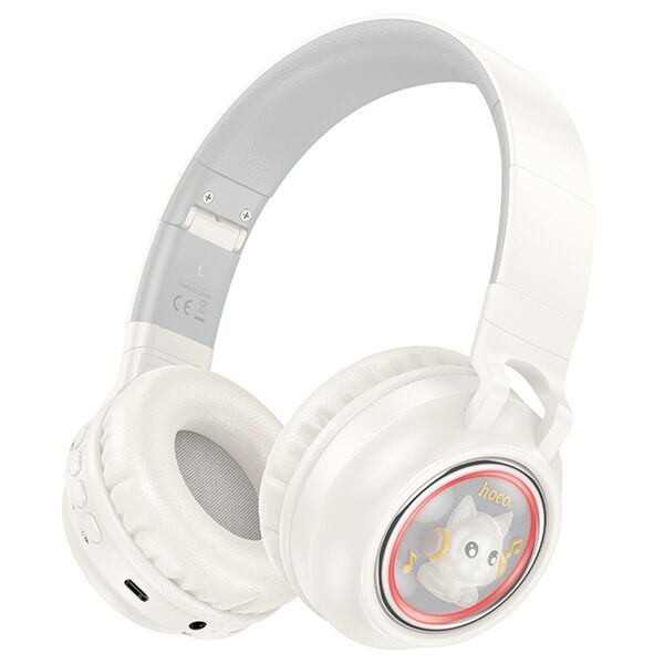 Наушники Bluetooth Hoco W50 полноразмерные Молочный