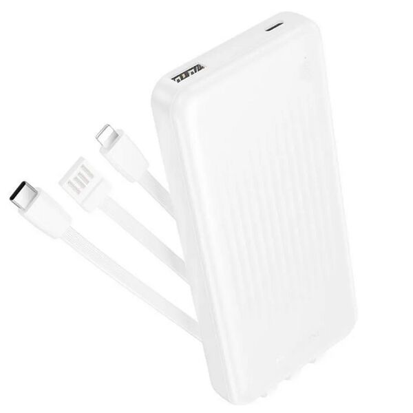 Внешний аккумулятор Borofone 10000 mAh BJ79 + кабели Белый