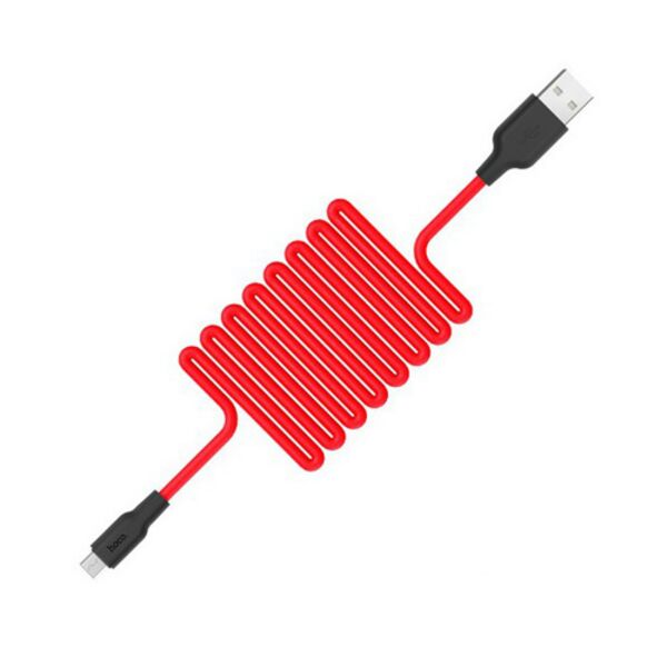 Кабель Micro USB Hoco X21 1м Черный/красный
