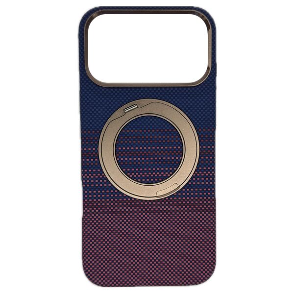 Чехол для iPhone 17 Pro Knit кольцо-подставка Carbon Фиолетовый